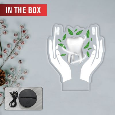 Personalized Doctor LED Night Lamp with Warm White Light Thankyou Gift for Doctor Appreciation Gift for Doctor Clinic & Hospital Decor Light (Dentist Lamp)